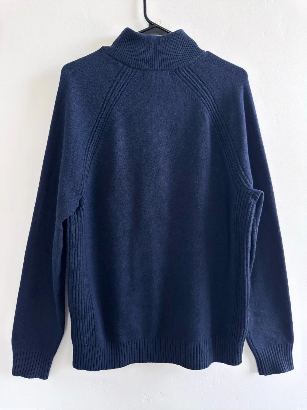 Banana Republic Italian Yarn Wool Quarter Zip Sweater Navy Men’s Tall L Casual